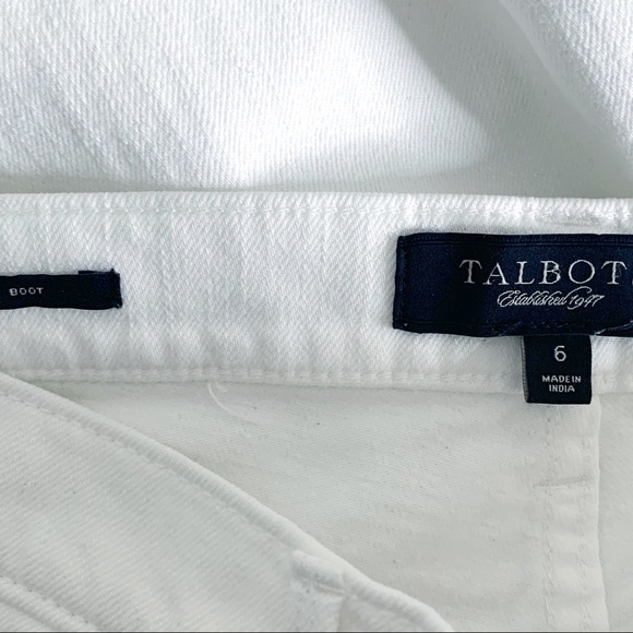Talbots White Bootcut Jeans NWOT Size 6 - Picture 6 of 8